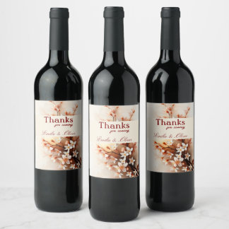 Thanks for coming and your name wine label