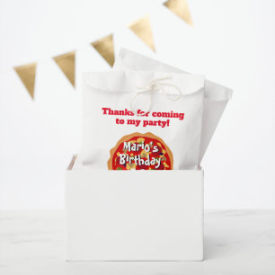 Thanks for coming to mu pizza Birthday party Favour Bag