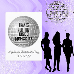 Thanks For Disco Memories Bachelorette Thank You   Postcard