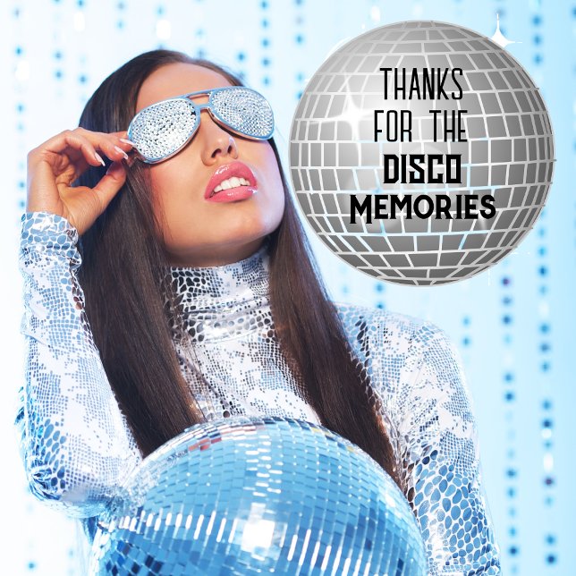 Thanks For Disco Memories Funny Retro Classic Round Sticker (Creator Uploaded)