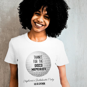 Thanks For Disco Memories Retro Bachelorette Party T-Shirt