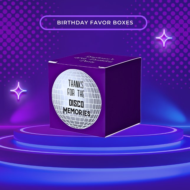 Thanks For Disco Memories Retro Birthday Favour Box (Creator Uploaded)