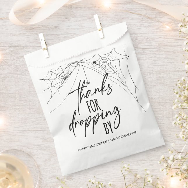 Thanks for Dropping by Halloween Party Favour Bag (Clipped)