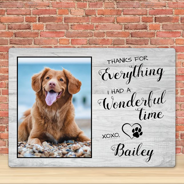 Thanks For Everything Custom Pet Loss Dog Memorial Plaque (Creator Uploaded)