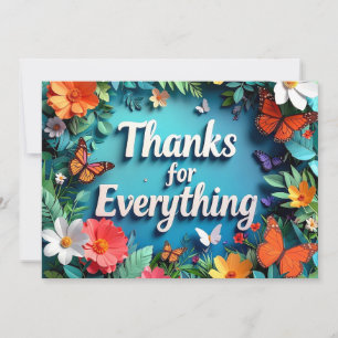 Thanks for Everything Thank You Card