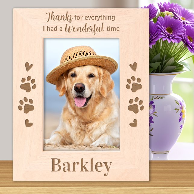Thanks For Everything Wooden Picture Pet Memorial Etched Frames (Creator Uploaded)