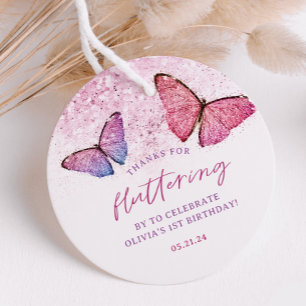 Thanks For Fluttering By Butterfly Thank You Favour Tags