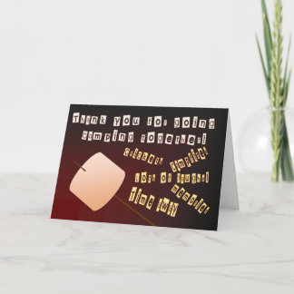 Thanks for Going Camping Together Thank You Card
