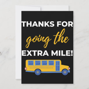 Thanks For Going The Extra Mile Thank You Card