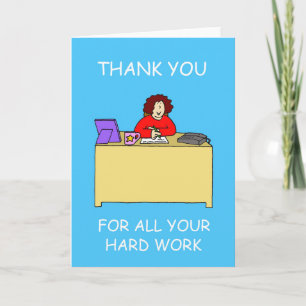 Thanks for Hard Work Admin' Professionals Day Thank You Card