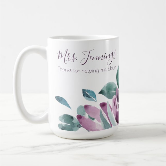 Thanks For Helping Me Bloom Mug (Left)