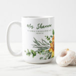 Thanks For Helping Me Bloom Sunflower Mug<br><div class="desc">Show appreciation with this lovely watercolor sunflower,  "Thanks for helping me bloom" mug! Perfect for teachers!</div>