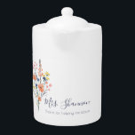 Thanks For Helping Me Bloom Tea Pot<br><div class="desc">Show appreciation with this lovely watercolor floral,  "Thanks for helping me bloom" tea pot! Perfect for teachers! Matching mug available!</div>