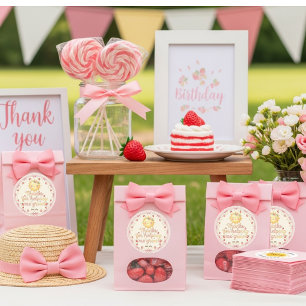 Thanks for Helping Me Grow Garden party Strawberry Classic Round Sticker