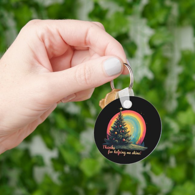  Thanks for Helping Me Shine Heartfelt Gratitude  Key Ring (Hand)