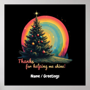 Thanks for Helping Me Shine Heartfelt Gratitude Poster