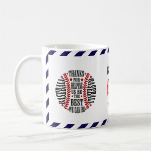 Thanks For Helping Us Be The Best Baseball Coach Coffee Mug