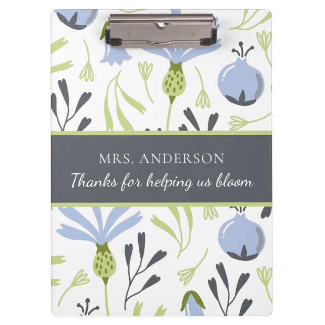 Thanks For Helping Us Bloom Clipboard (Front)