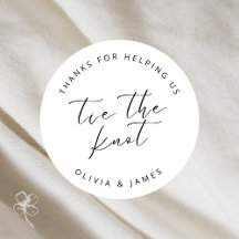 Thanks For Helping Us Tie The Knot Stickers