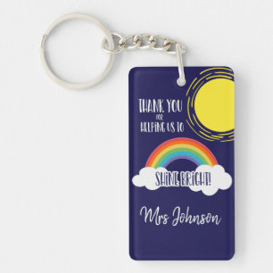 thanks for helping us to shine bright key ring