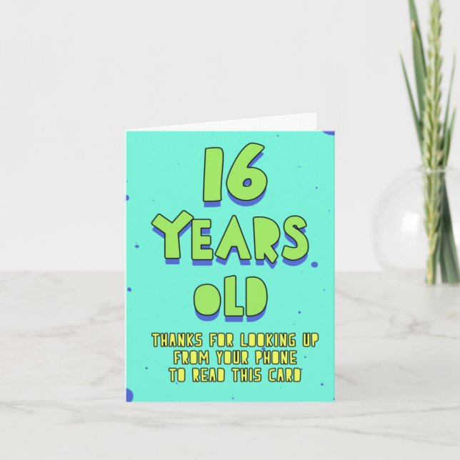 Thanks for looking up from your phone to read this card (Front)