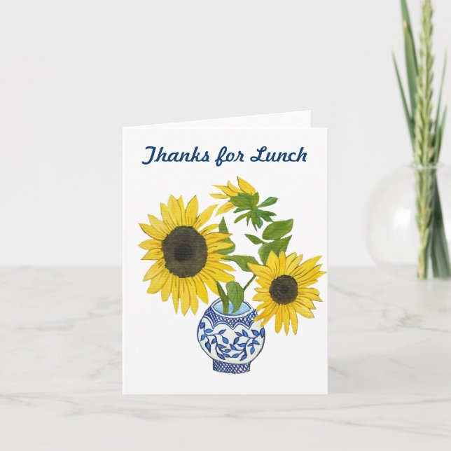 Thanks for Lunch Note Card (Front)