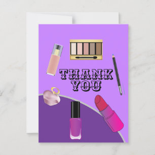 Thanks for makeup artist  postcard