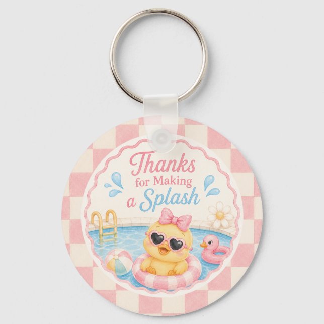 Thanks for Making a Splash Duck Keychain Favour  (Front)