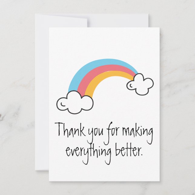 Thanks for Making It Better Rainbow Card (Front)