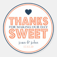 Thanks For Making Our Day Sweet (Coral / Navy)