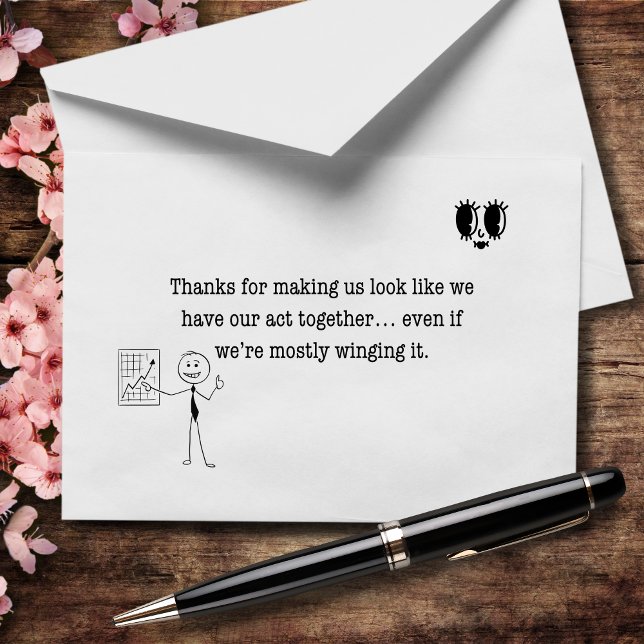 Thanks for Making Us Look Competent Thank You Card (Creator Uploaded)