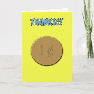 Thanks for nothing thank you card