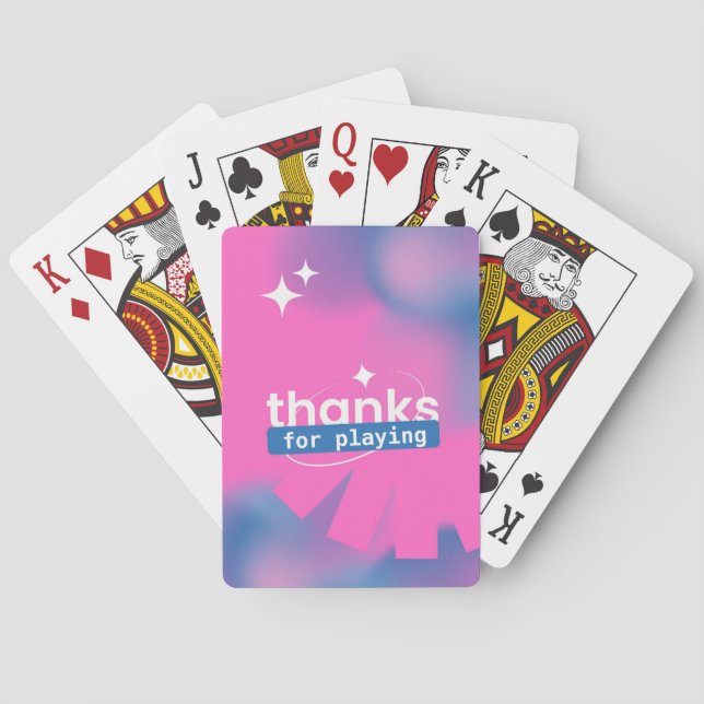 Thanks For Playing, Pink Blue Dream Playing Cards (Back)