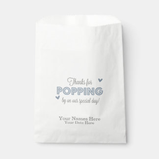 Thanks for Poppin In For Our Big Day Blue Favour Favour Bag