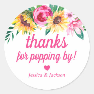 Thanks for Popping By Baby Shower Favour Tags