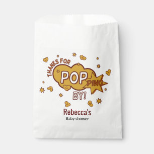 "thanks for popping by" baby shower party gift favour bag