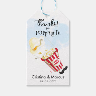 Thanks for Popping By Popcorn Event Gift Tags