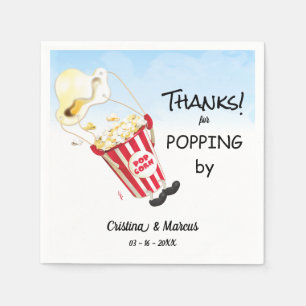 Thanks for Popping By Popcorn Event Napkin