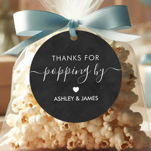Thanks for Popping By Tag, Wedding Tag, Chalkboard Favour Tags
