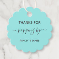 Thanks for Popping By Wedding Popcorn Gift Tag