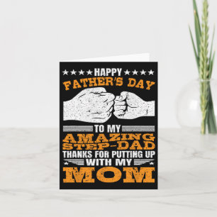 Thanks For Putting Up With My Mum Fathers Day Card