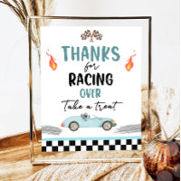 Thanks for Racing Over Race Car Two Fast Birthday 