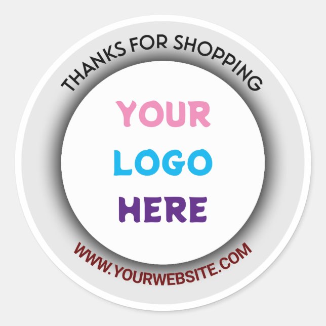Thanks for Shopping Message  Classic Round Sticker (Front)