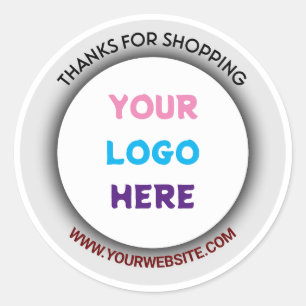 Thanks for Shopping Message Classic Round Sticker