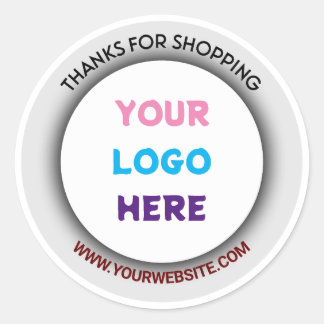 Thanks for Shopping Message Classic Round Sticker