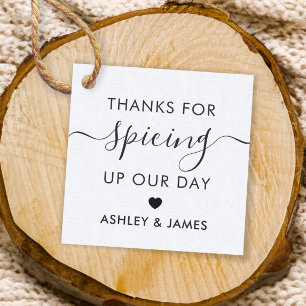 Thanks for Spicing Up Our Day Wedding Tag, Kraft Favour Tags