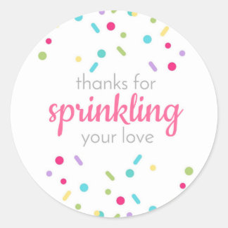 Thanks for Sprinkling Your Love Stickers in Pink