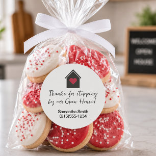 Thanks for Stopping By Open House Real Estate Classic Round Sticker
