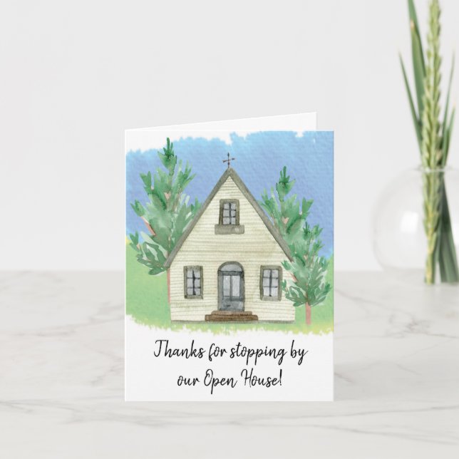Thanks for Stopping By Our Open House Thank You Card (Front)