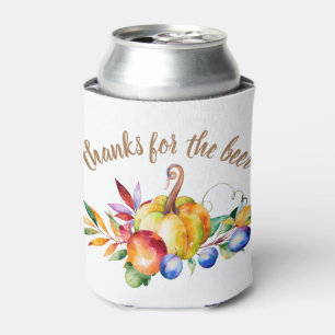 Thanks for the Beer, Pumpkin Thanksgiving Can Cooler